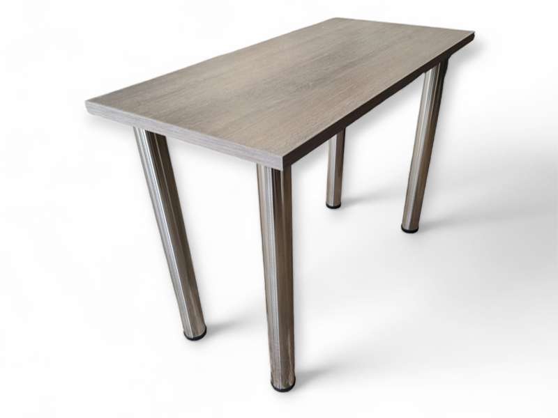 Τραπέζι από μελαμίνη με ίνοξ πόδια 120*60*75 cm 