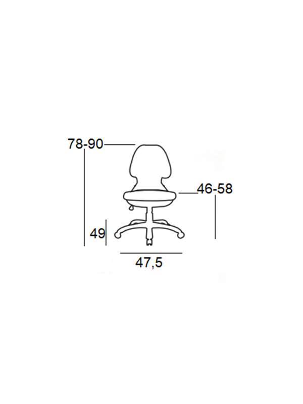 A1700 ΧΡΩΜΙΟ/ΡΟΖ ΥΦΑΣΜΑ ΚΑΡΕΚΛΑ ΓΡΑΦΕΙΟΥ 47.5X49X46-78/58-90εκ.