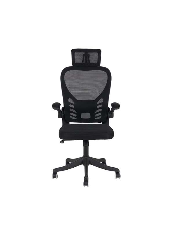 A6225 ΜΑΥΡO MESH ΠΟΛΥΘΡΟΝΑ ΓΡΑΦΕΙΟΥ 64X61X49-124/58-132cm