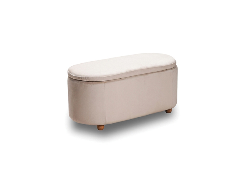 FOSTER ΣΚΑΜΠΟ VELVET BEIGE ΜΕ ΑΠΟΘ. ΧΩΡΟ 99Χ45X45εκ.