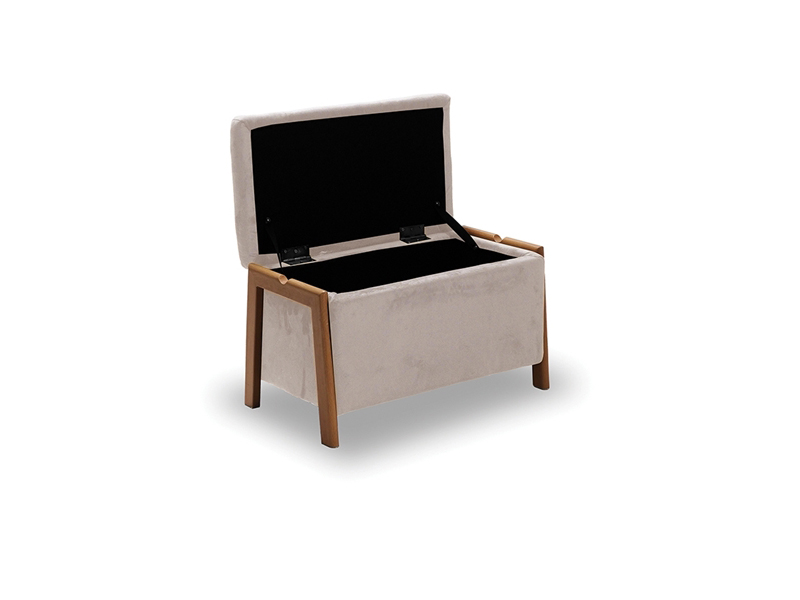 DALI ΣΚΑΜΠΟ VELVET BEIGE ΜΕ ΑΠΟΘ. ΧΩΡΟ 75X42X44εκ.