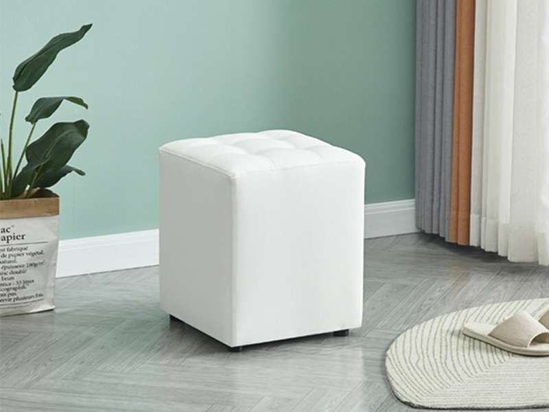 CUBE WHITE PU ΣΚΑΜΠΟ 35X35X42εκ.