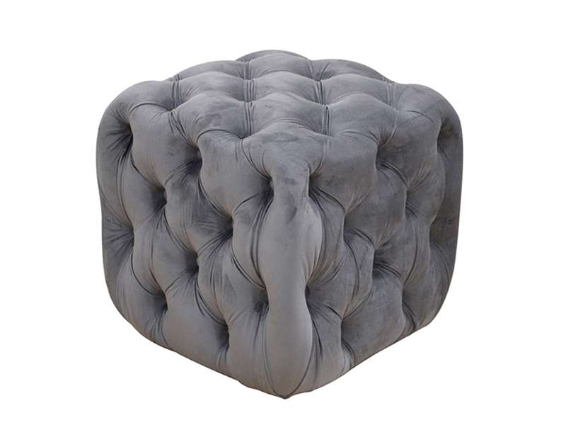 ASTRA ΣΚΑΜΠΟ GREY VELVET ΥΦΑΣΜΑ 45X45Χ45εκ. 
