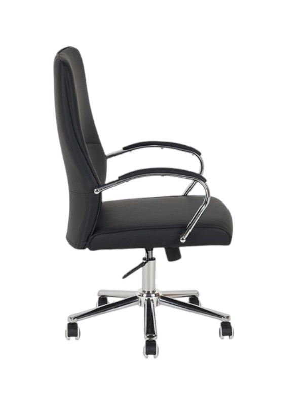 A9930 ΜΑΥΡO PU ΠΟΛΥΘΡΟΝΑ ΓΡΑΦΕΙΟΥ 60X65X48-105/58-114εκ.